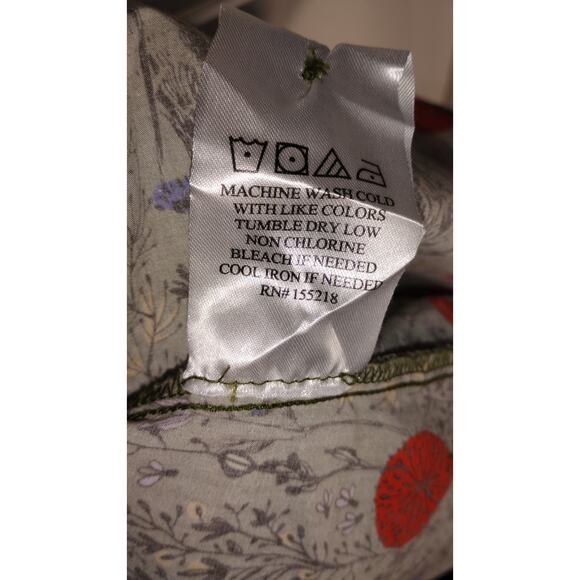 Wildfang Women’s Medium Green Wildflower Button-Up Shirt Short Sleeve Chic - Picture 6 of 9